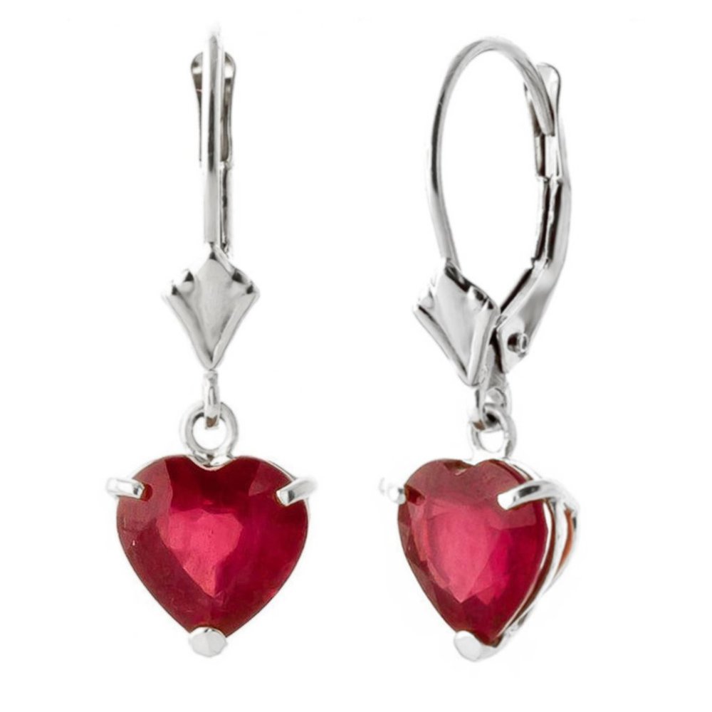 14k Gold Earring with Rubies - Picture 2 of 7